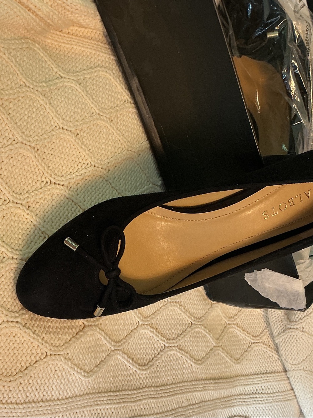 Black Suede Women's heel with Bow